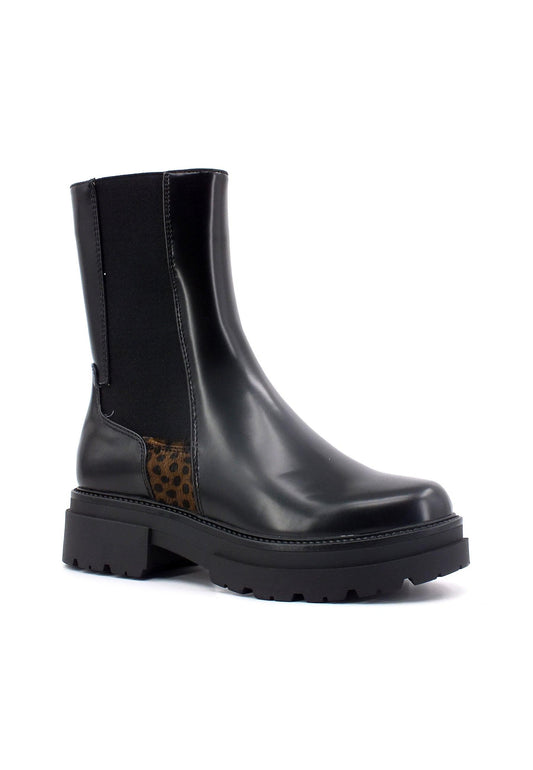 CAFENOIR Stivaletto Polacco Donna Leopard Nero EC9410 - Sandrini Calzature e Abbigliamento