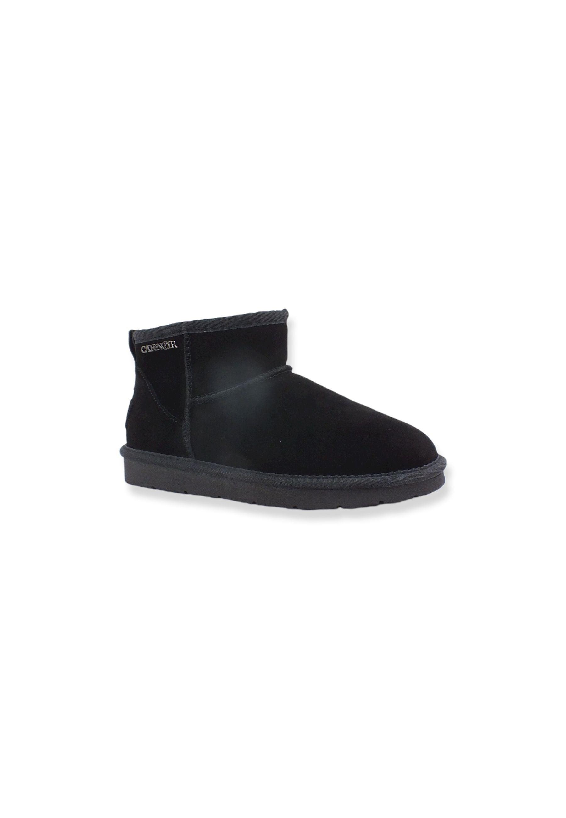 CAFENOIR Stivaletto Suede Con Pelo Donna Nero DR6030 - Sandrini Calzature e Abbigliamento