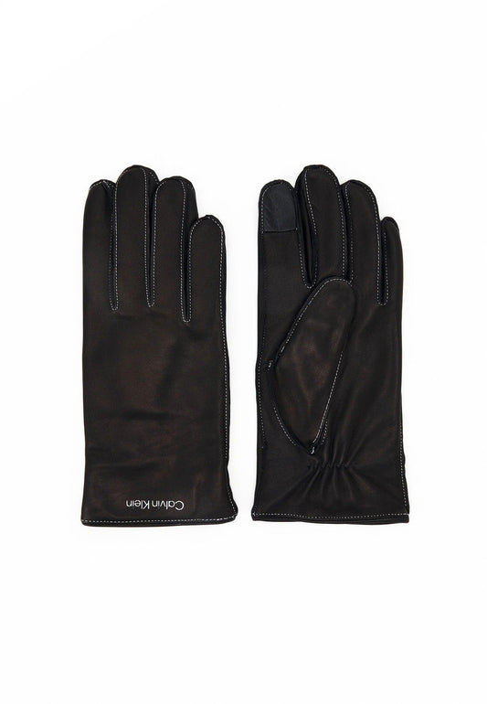 CALVIN KLEIN Guanti Stitched Pelle Uomo Black K50K509540 - Sandrini Calzature e Abbigliamento