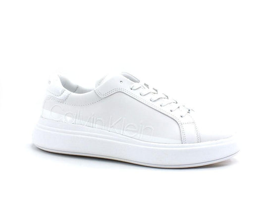 CALVIN KLEIN Low Top Lace Up Sneaker White Bianco HM0HM00643 - Sandrini Calzature e Abbigliamento