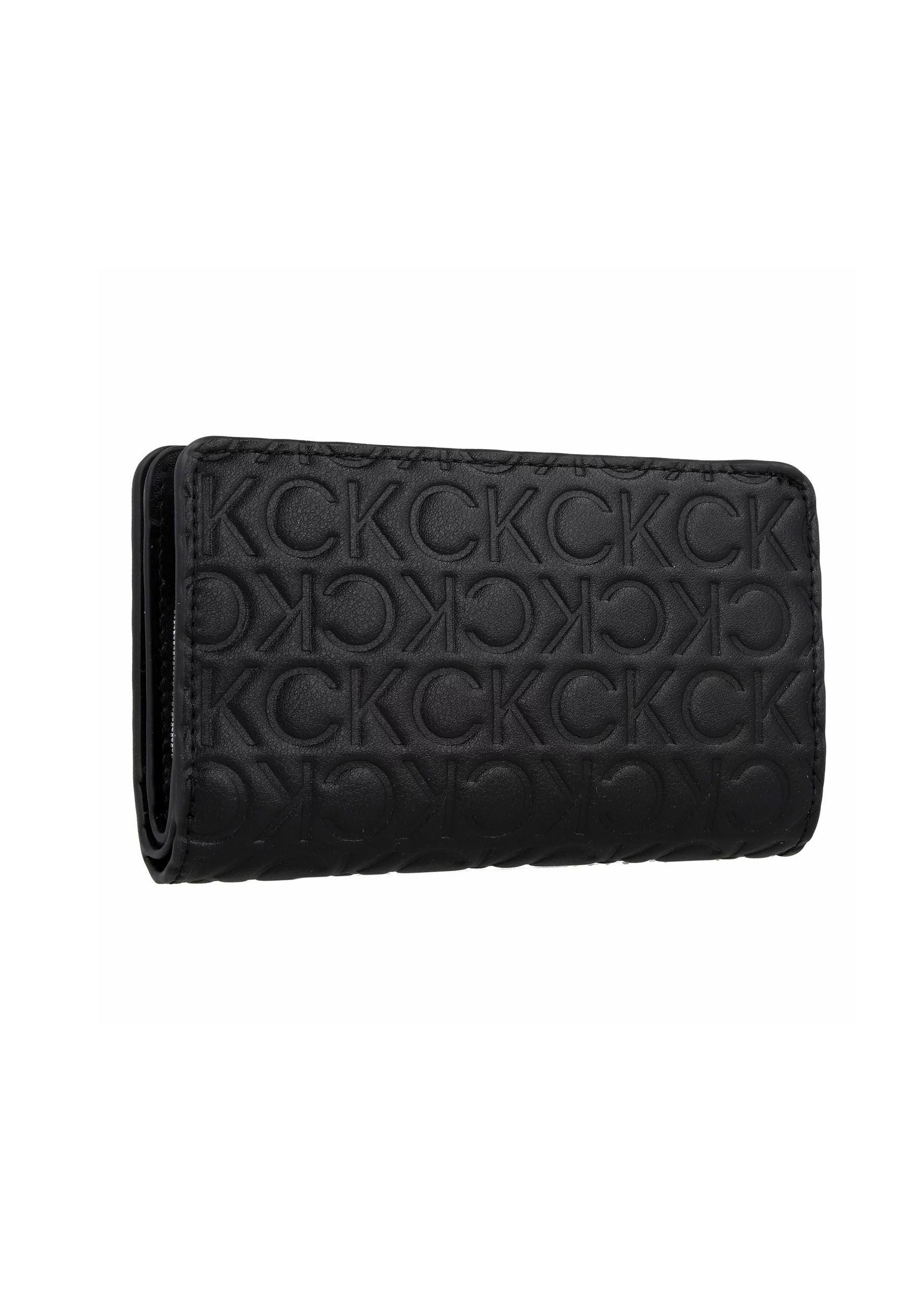 CALVIN KLEIN Portafoglio Re-Lock Monogram Donna Black K60K610240 - Sandrini Calzature e Abbigliamento