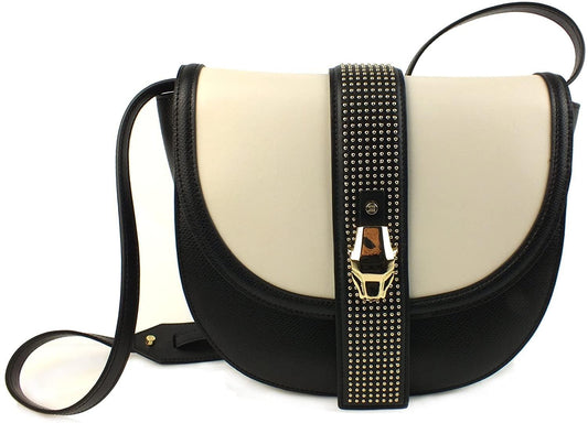 CAVALLI Class Incognito Borsa Donna Pelle OFF WHITE BLACK CLM.003 - Sandrini Calzature e Abbigliamento