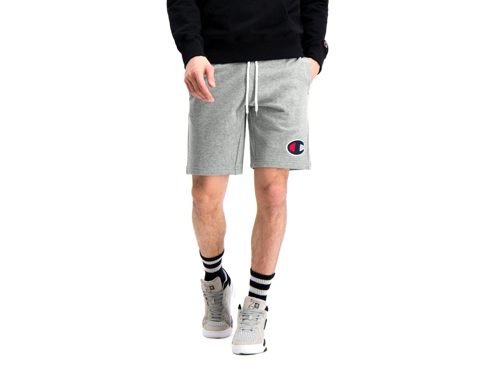 CHAMPION Bermuda Cotone Logo Uomo Grigio 214192 - Sandrini Calzature e Abbigliamento