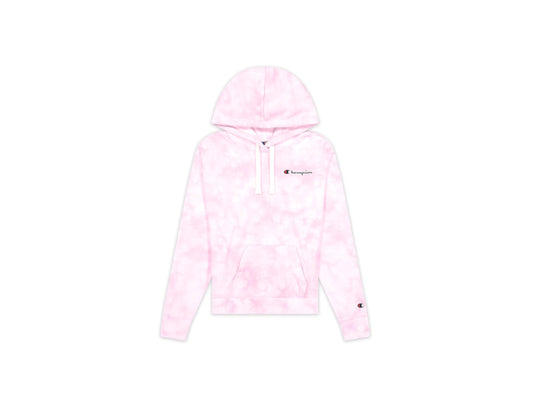 CHAMPION Felpa Hoodie Cappuccio Watercolor Donna Rosa Pink 113934 - Sandrini Calzature e Abbigliamento