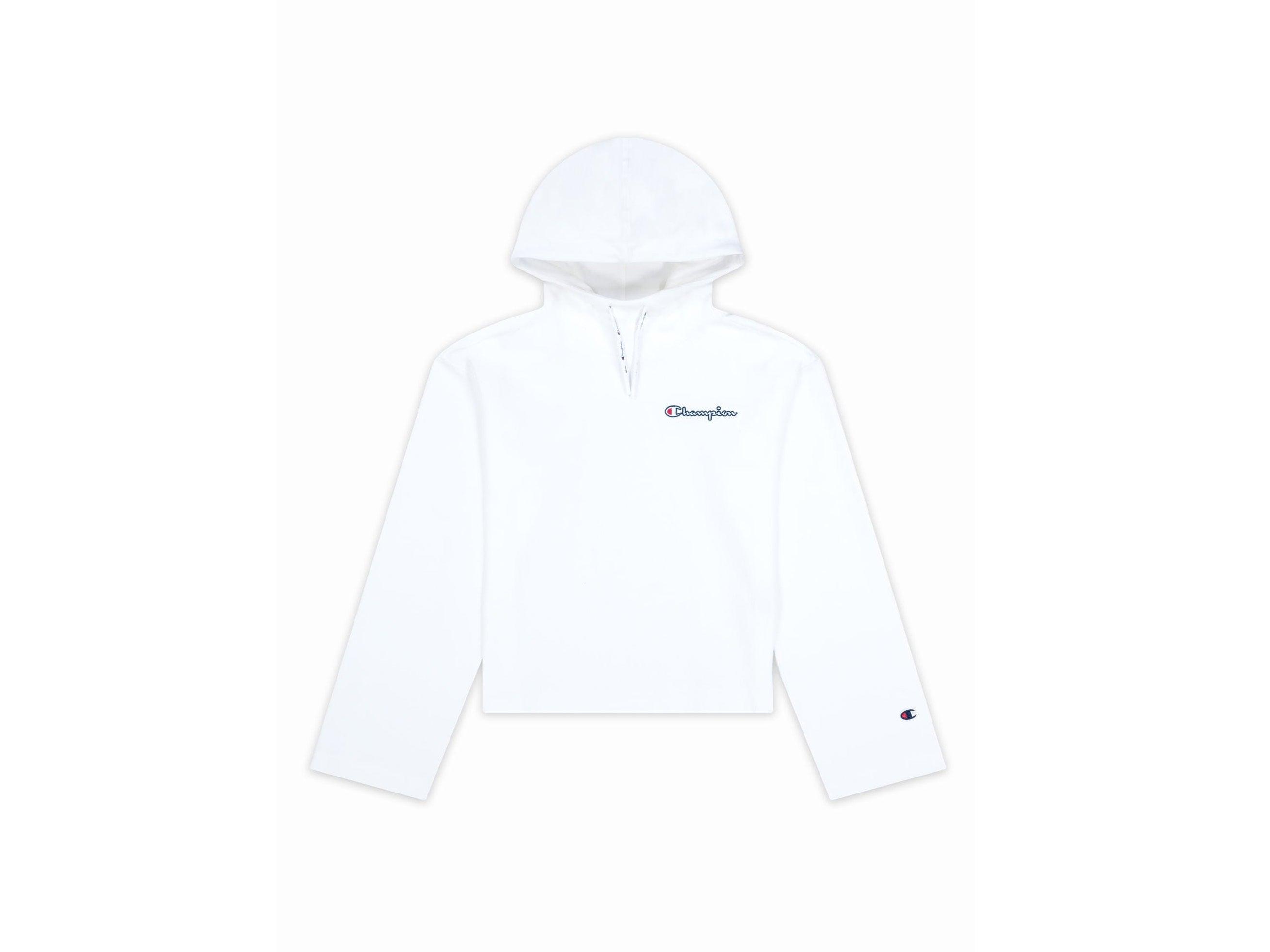 CHAMPION Felpa Logo Retro Cappuccio White 113186 - Sandrini Calzature e Abbigliamento