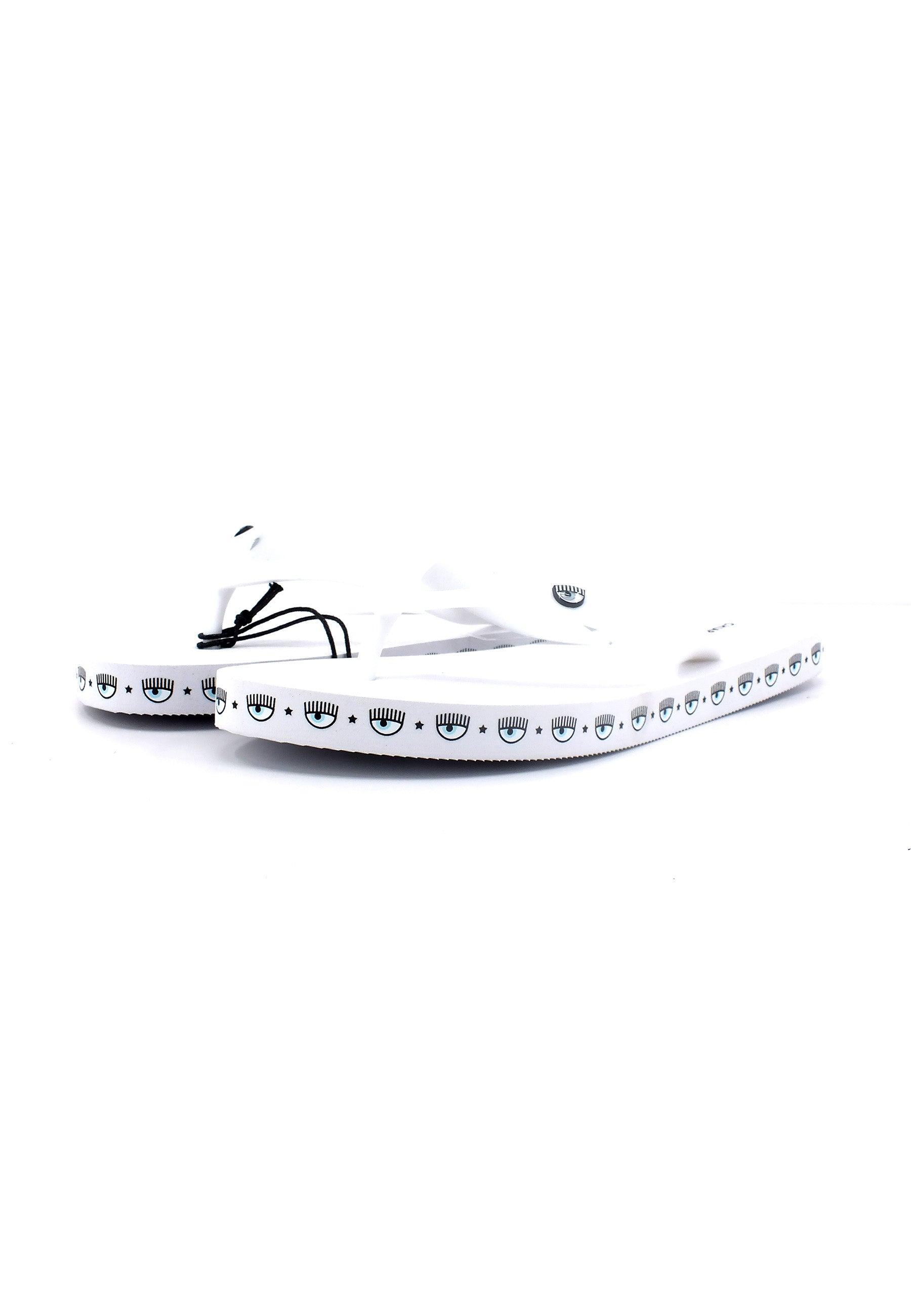 CHIARA FERRAGNI Ciabatta Infradito Donna White CF3164-009 - Sandrini Calzature e Abbigliamento