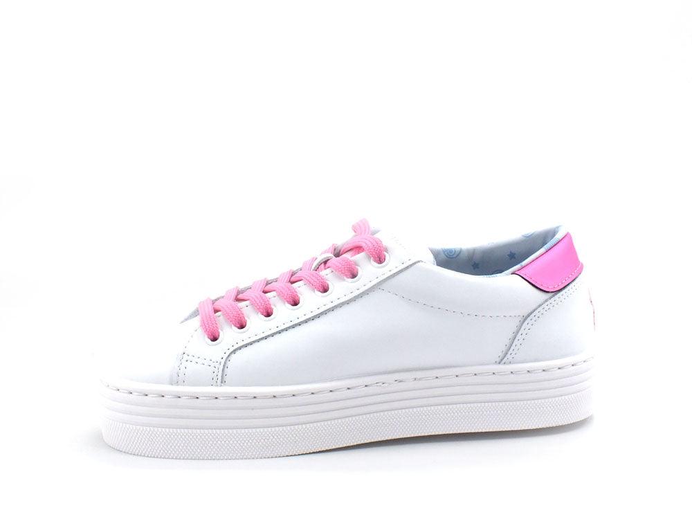 CHIARA FERRAGNI Sneaker Platform Retro Star White Pink CF2917-072 - Sandrini Calzature e Abbigliamento