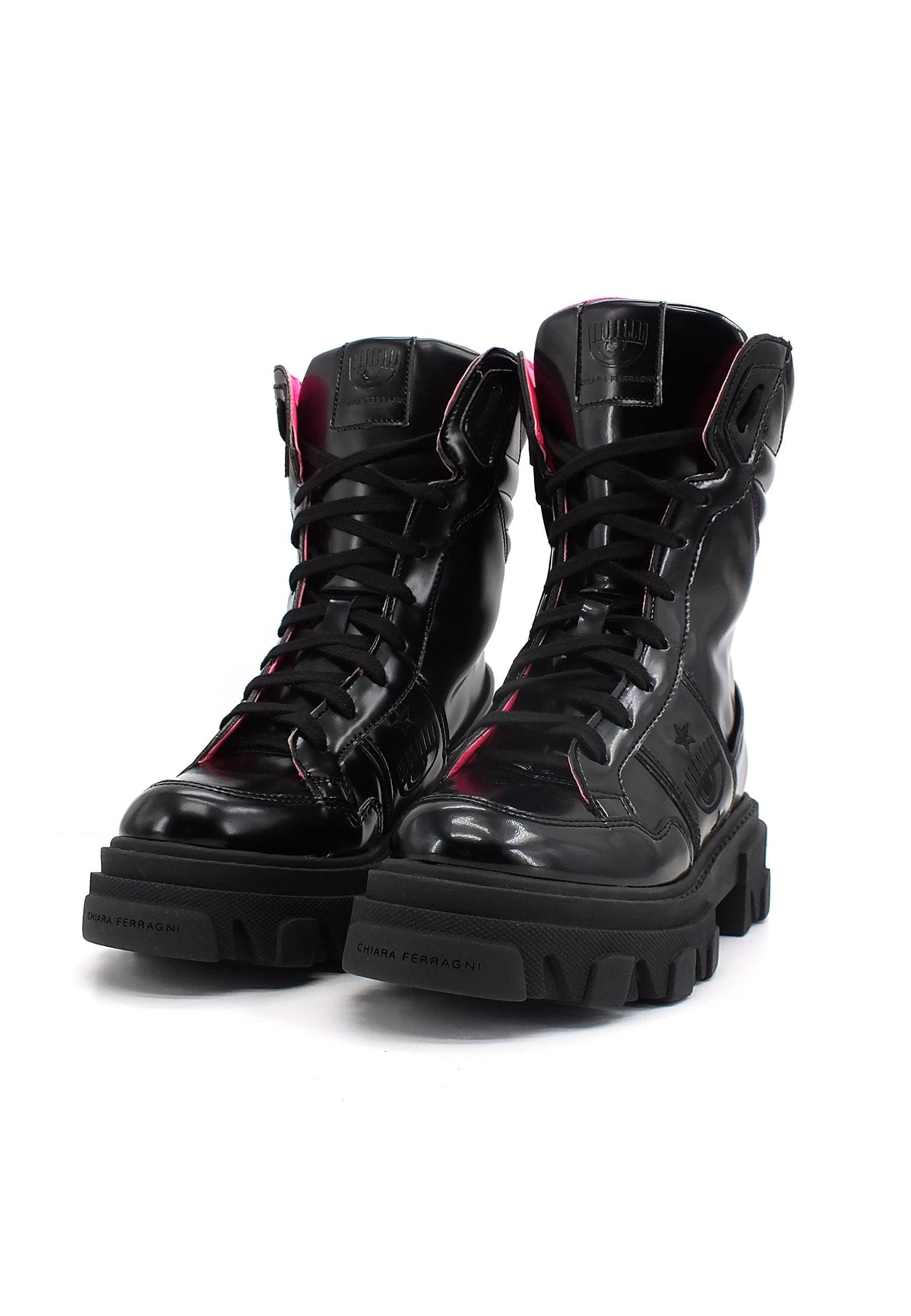 CHIARA FERRAGNI Vegan Boot Stivaletto Donna Black CF3039-001 - Sandrini Calzature e Abbigliamento