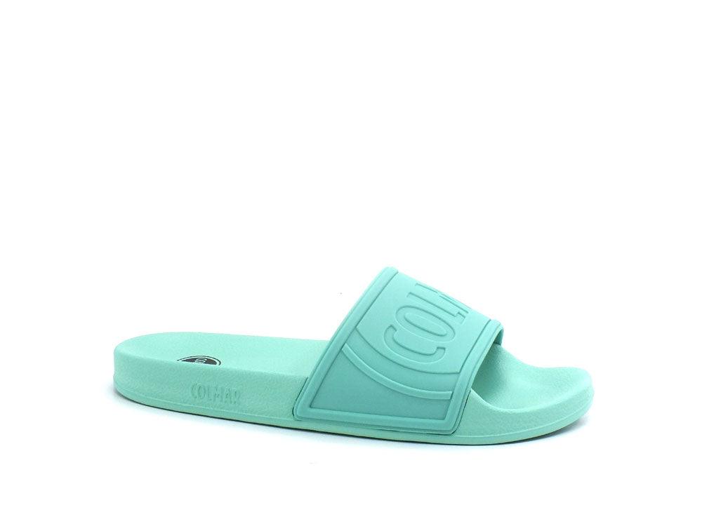 COLMAR Slipper Logo Ciabatta Gomma Sea Green Verde SLIPPERLOGO142 - Sandrini Calzature e Abbigliamento