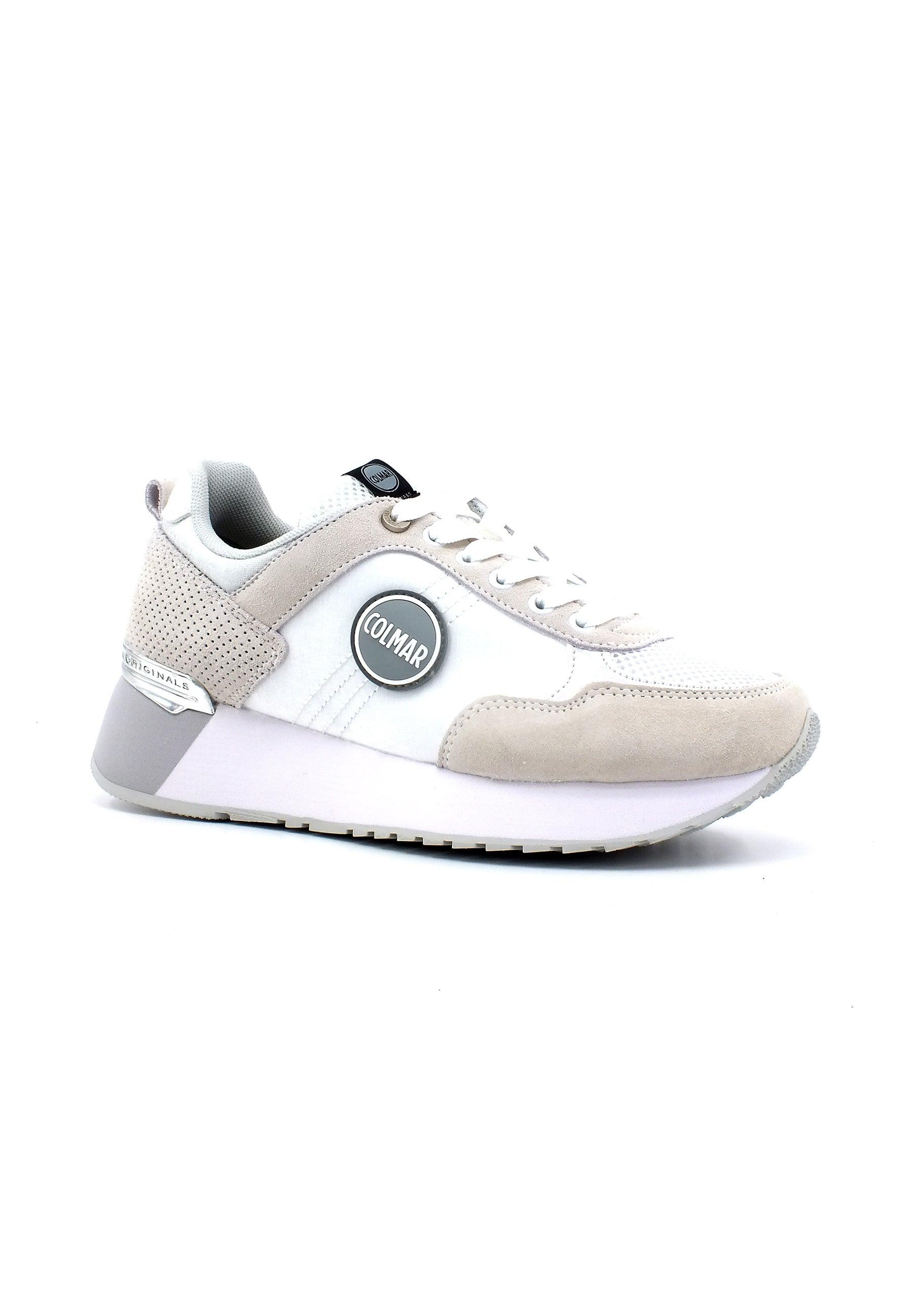 COLMAR Sneaker Donna White Silver TRAVIS AUTHENTIC - Sandrini Calzature e Abbigliamento