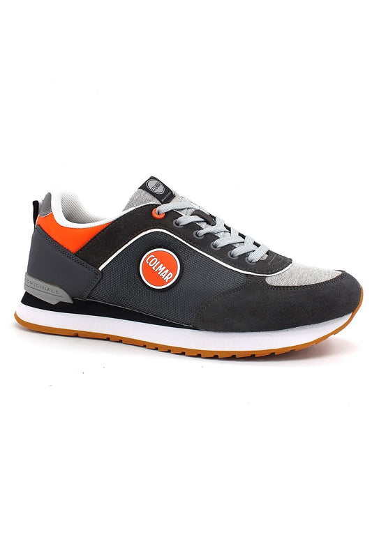 COLMAR Sneaker Uomo Grey Orange Black TRAVIS TAKEN - Sandrini Calzature e Abbigliamento