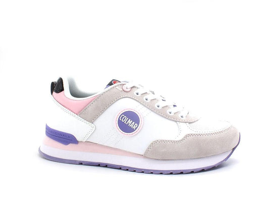 COLMAR Travis Mellow Sneaker Mesh Logo White Pink Purple TRAVISMELLOW071 - Sandrini Calzature e Abbigliamento