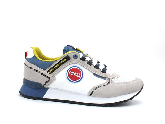 COLMAR Travis Sport Colors Sneaker Uomo White Blue TRAVISSPORTCOLORS037 - Sandrini Calzature e Abbigliamento