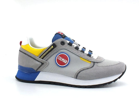 COLMAR Travis Sport Sneaker Grey Royal Blue Yellow TRAVISSPORTCOLORS - Sandrini Calzature e Abbigliamento