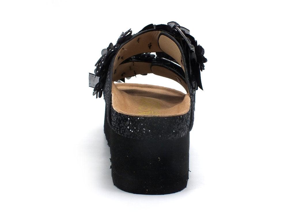 COLORS OF CALIFORNA Ciabatta Platform Fibbie Glitter Nero - Sandrini Calzature e Abbigliamento