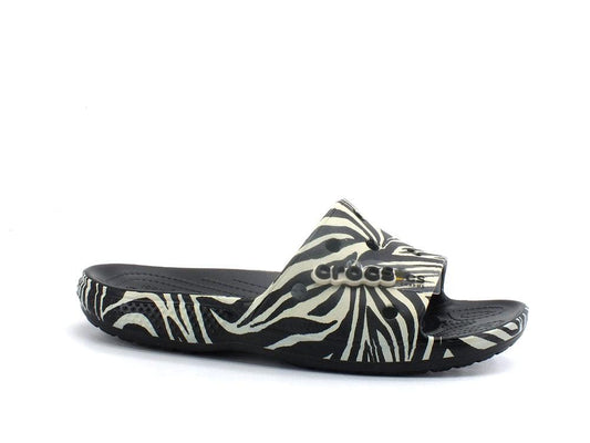 CROCS Classic Animal Remix Side Ciabatta Gomma Black Zebra 207841-0ZG - Sandrini Calzature e Abbigliamento