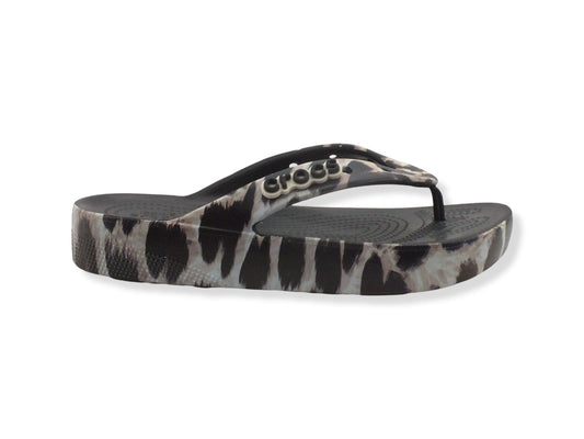 CROCS Cls Platform Animal Remix Infradito Gomma Donna Black Leopard 207845-0CU - Sandrini Calzature e Abbigliamento
