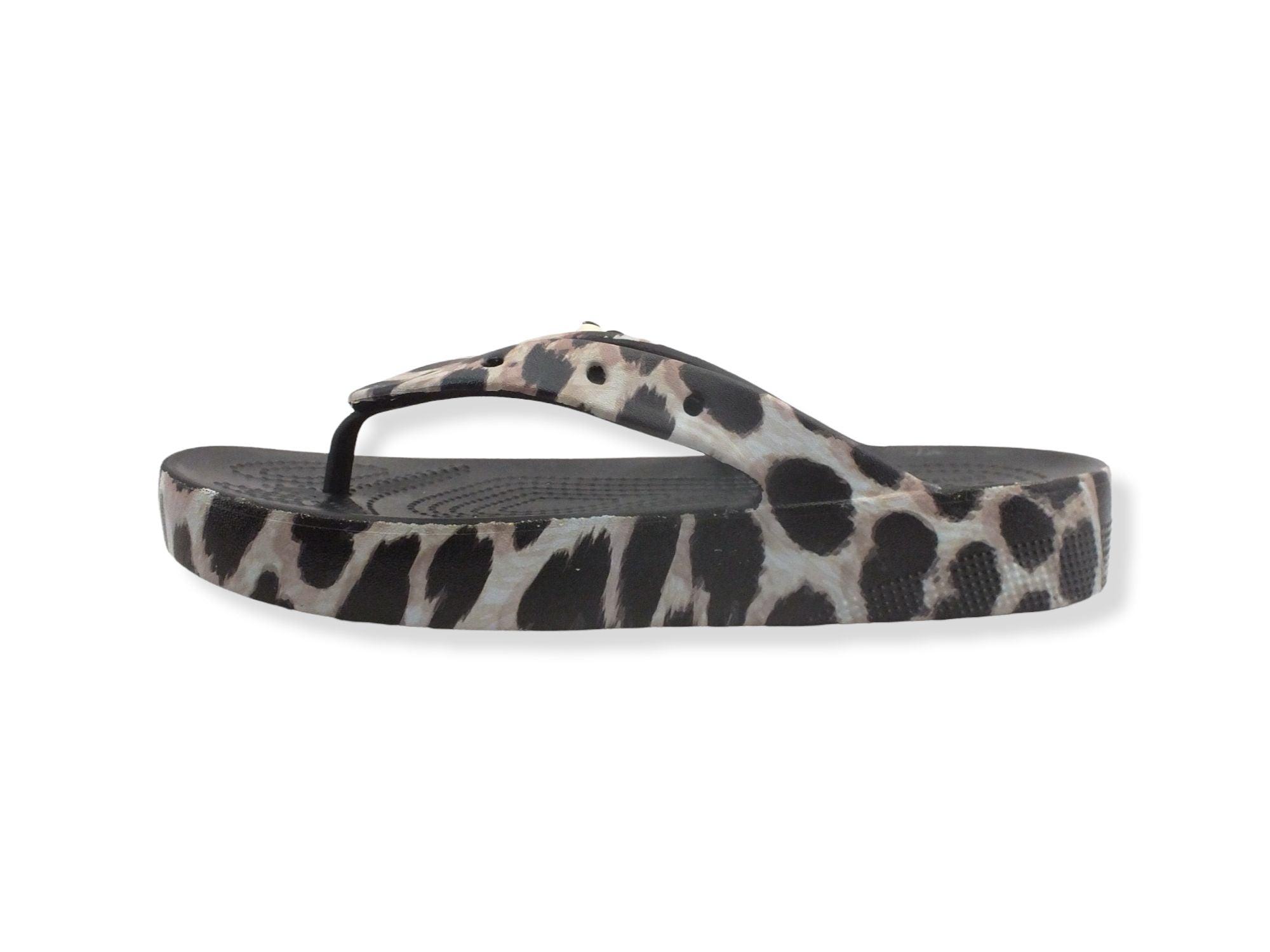 CROCS Cls Platform Animal Remix Infradito Gomma Donna Black Leopard 207845-0CU - Sandrini Calzature e Abbigliamento