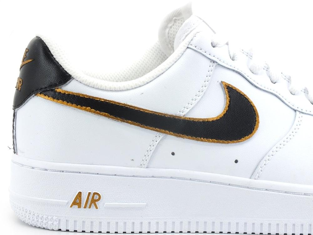 CUSTOM / Nike Air Force 1 Sneaker AF1 Gold Black CW2288-111 - Sandrini Calzature e Abbigliamento
