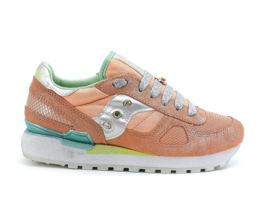 CUSTOM / SAUCONY Shadow Sneaker Melon Green Silver Spray S1108-746 - Sandrini Calzature e Abbigliamento
