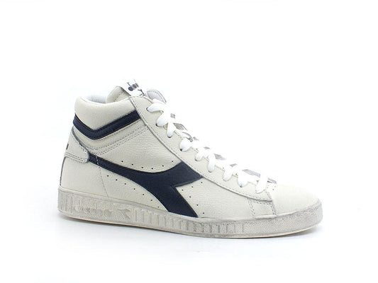 DIADORA Game L High Waxed Sneaker White Blue Sea 501.17830001 - Sandrini Calzature e Abbigliamento