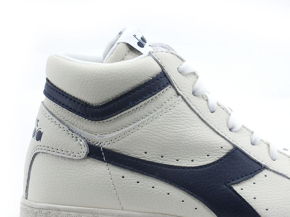 DIADORA Game L High Waxed Sneaker White Blue Sea 501.17830001 - Sandrini Calzature e Abbigliamento
