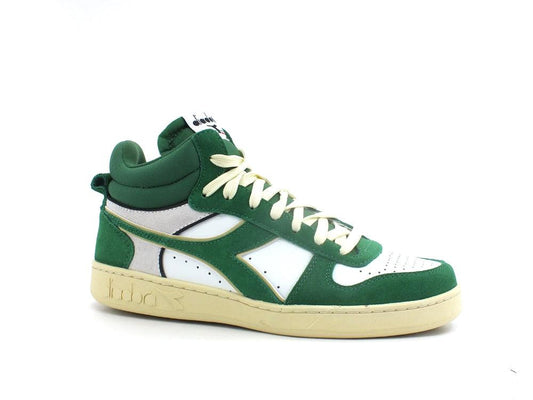 DIADORA Magic Basket Demi Cut Suede Sneaker Green Amazon White 501.17856301 - Sandrini Calzature e Abbigliamento