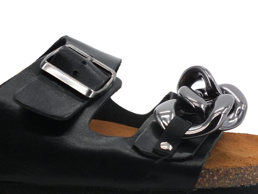 DIVINE FOLLIE Ciabatta Pelle Catena - Sandrini Calzature e Abbigliamento