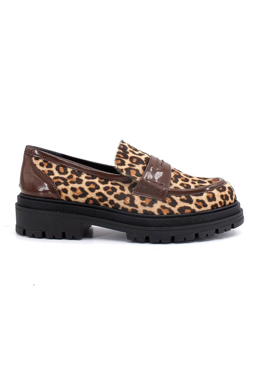 DIVINE FOLLIE Mocassino Donna Fantasia Leopard 305 - Sandrini Calzature e Abbigliamento