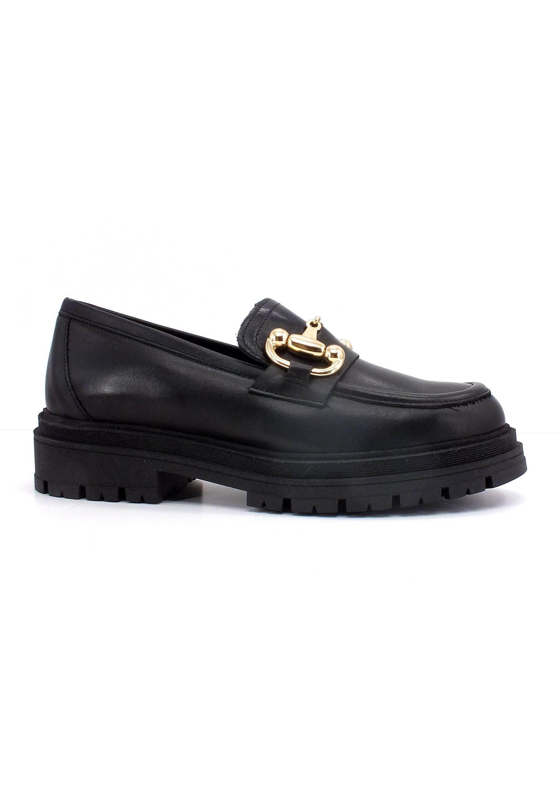 DIVINE FOLLIE Mocassino Morsetto Donna Nero DF2234 - Sandrini Calzature e Abbigliamento