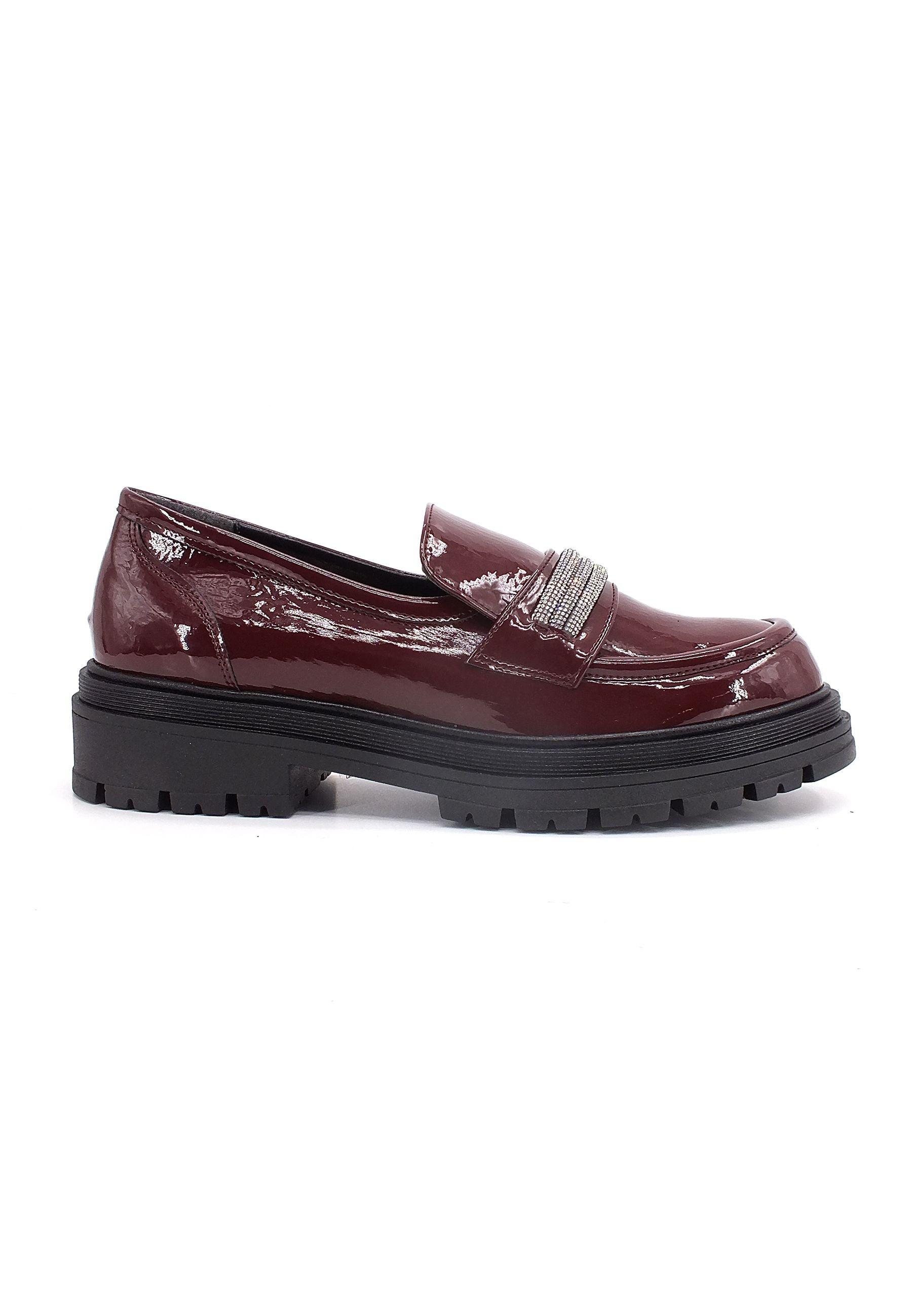 DIVINE FOLLIE Mocassino Strass Donna Bordò 313 - Sandrini Calzature e Abbigliamento