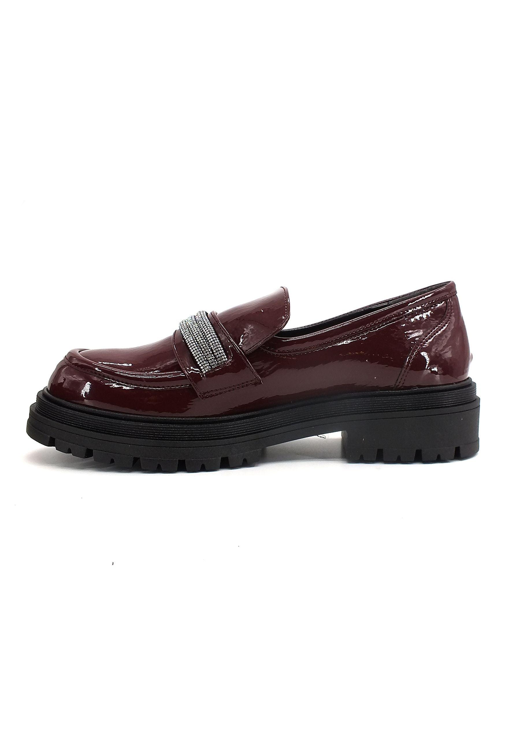 DIVINE FOLLIE Mocassino Strass Donna Bordò 313 - Sandrini Calzature e Abbigliamento