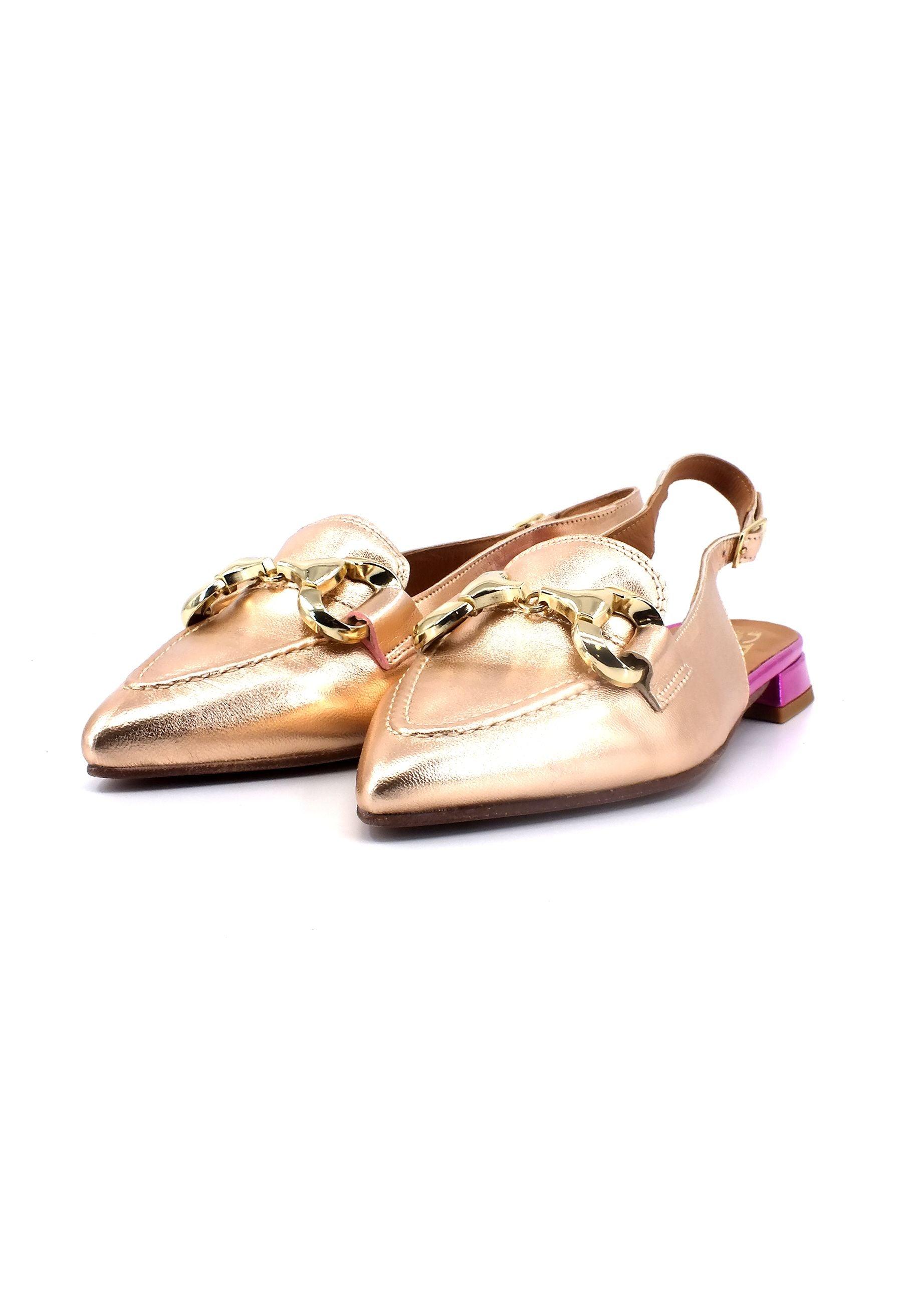 DIVINE FOLLIE Sabot Donna Nude Oro 901-24F - Sandrini Calzature e Abbigliamento