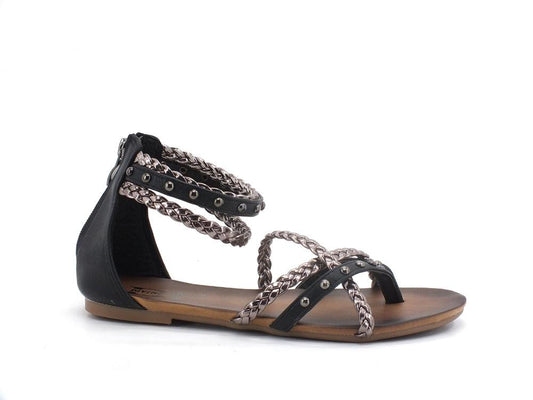 DIVINE FOLLIE Sandalo Bicolor Borchie - Sandrini Calzature e Abbigliamento