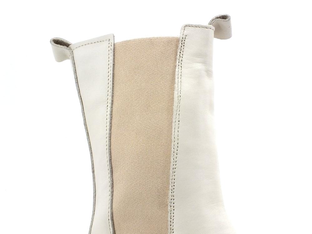 DIVINE FOLLIE Stivale Carrarmato Elastici Crema Beige DFB05 - Sandrini Calzature e Abbigliamento
