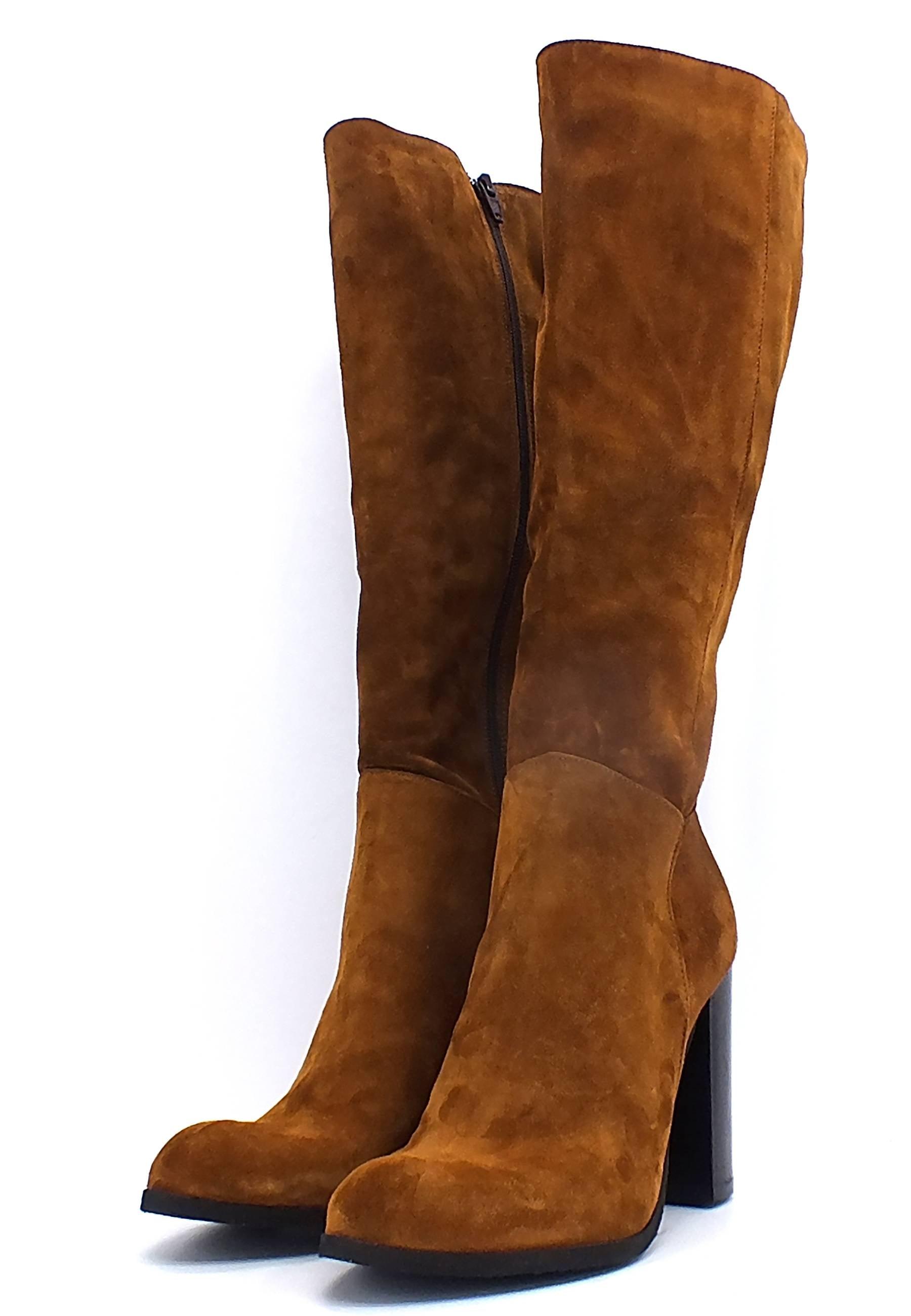 DIVINE FOLLIE Stivale Tacco Largo Donna Cuoio ST07 - Sandrini Calzature e Abbigliamento
