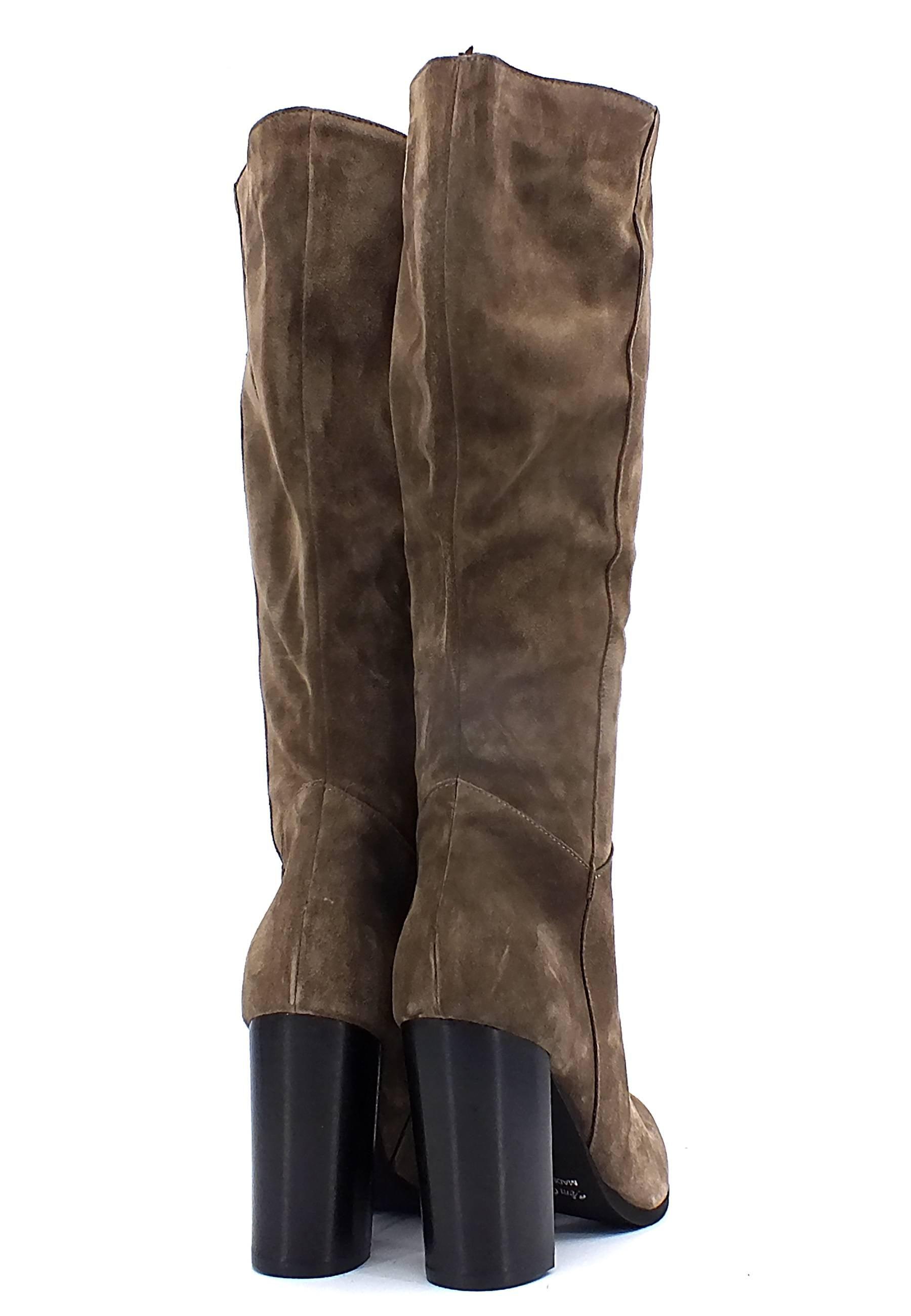 DIVINE FOLLIE Stivale Tacco Largo Donna Marrone Taupe ST07 - Sandrini Calzature e Abbigliamento