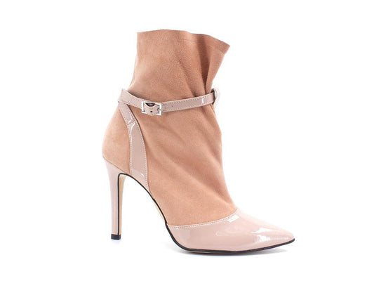 DIVINE FOLLIE Stivaletto Punta Tacco Vernice Carne Rosa 1843 - Sandrini Calzature e Abbigliamento