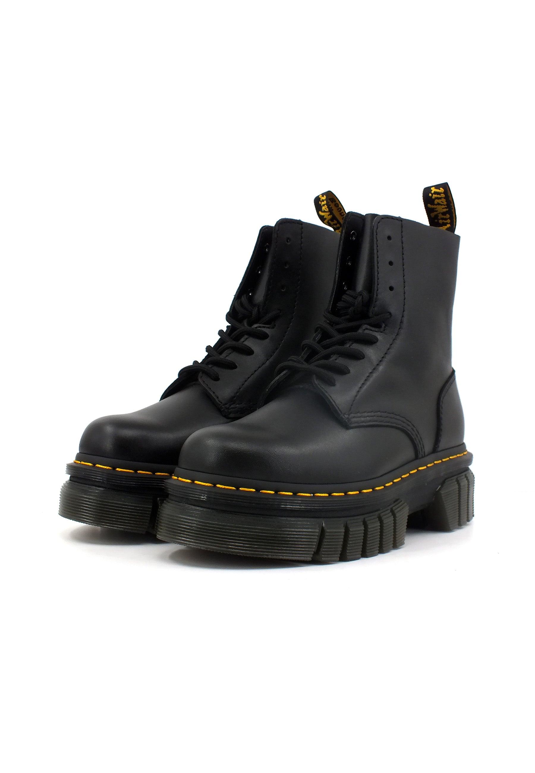 DR. MARTENS Nappa Lux Stivaletto Anfibio Donna Black AUDRICK-27149001 - Sandrini Calzature e Abbigliamento