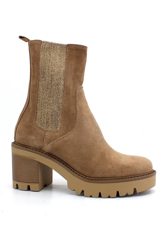 E' MIA Stivaletto Polacco Hi Tacco Donna Camel SALICE - Sandrini Calzature e Abbigliamento