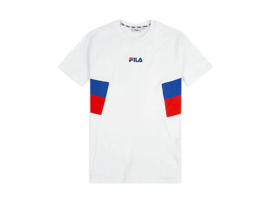 FILA Men Berry Tee T-Shirt White Surf Red 687482 - Sandrini Calzature e Abbigliamento