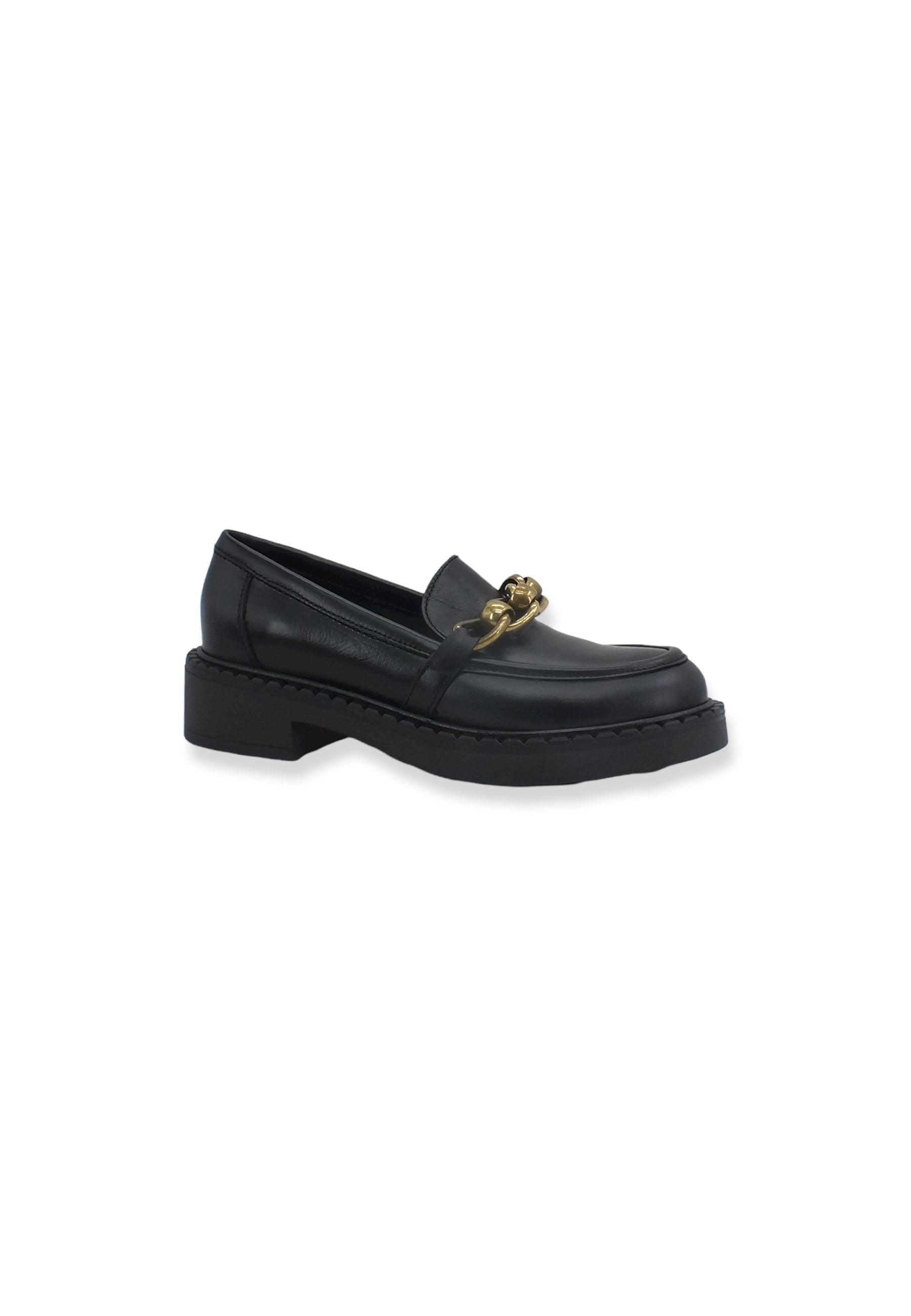 FRAU Mocassino Catena Donna Nero 97N2129 - Sandrini Calzature e Abbigliamento