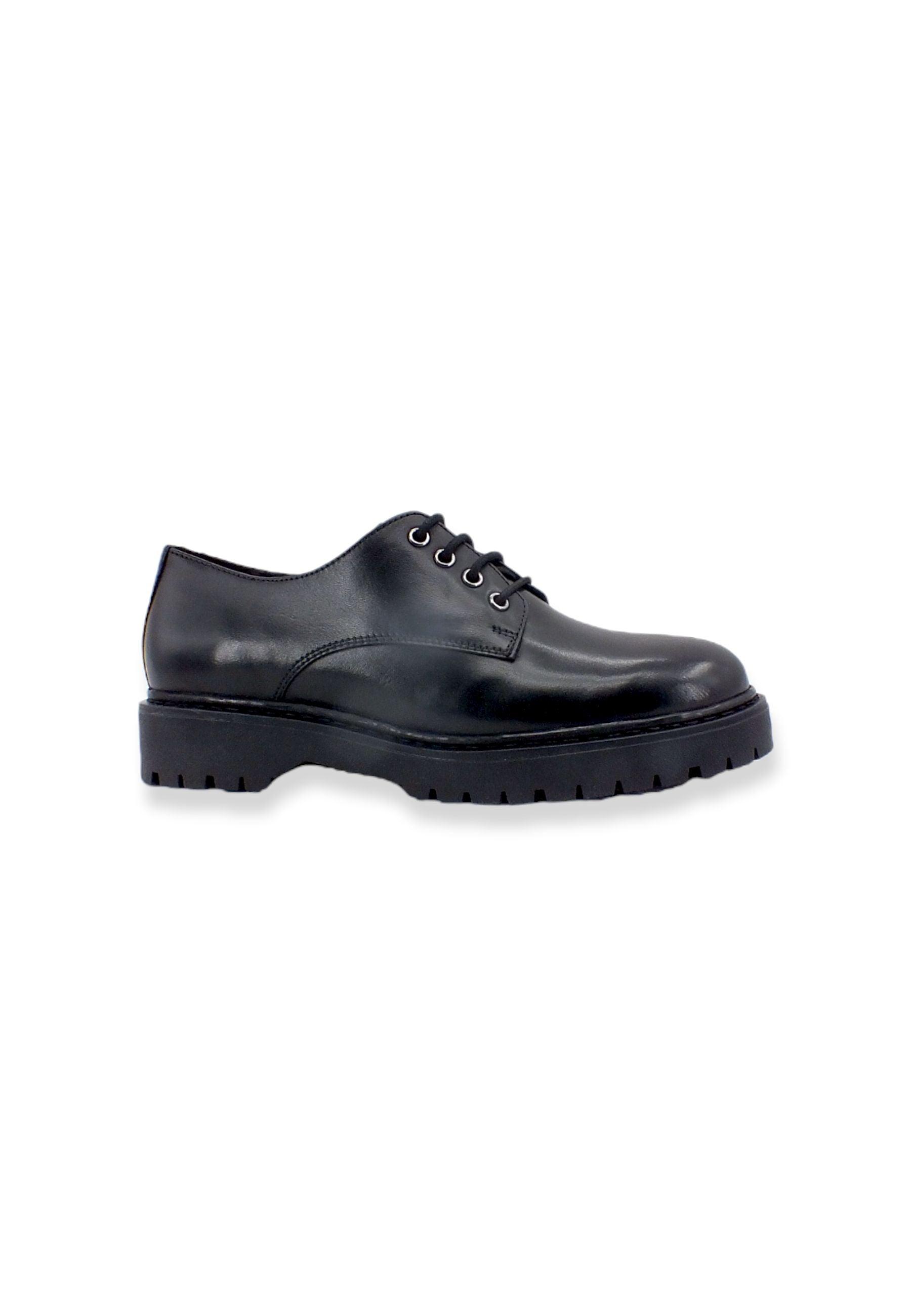 GEOX Bleyze Stringata Leather Donna Black D16QDC00043C9999 - Sandrini Calzature e Abbigliamento