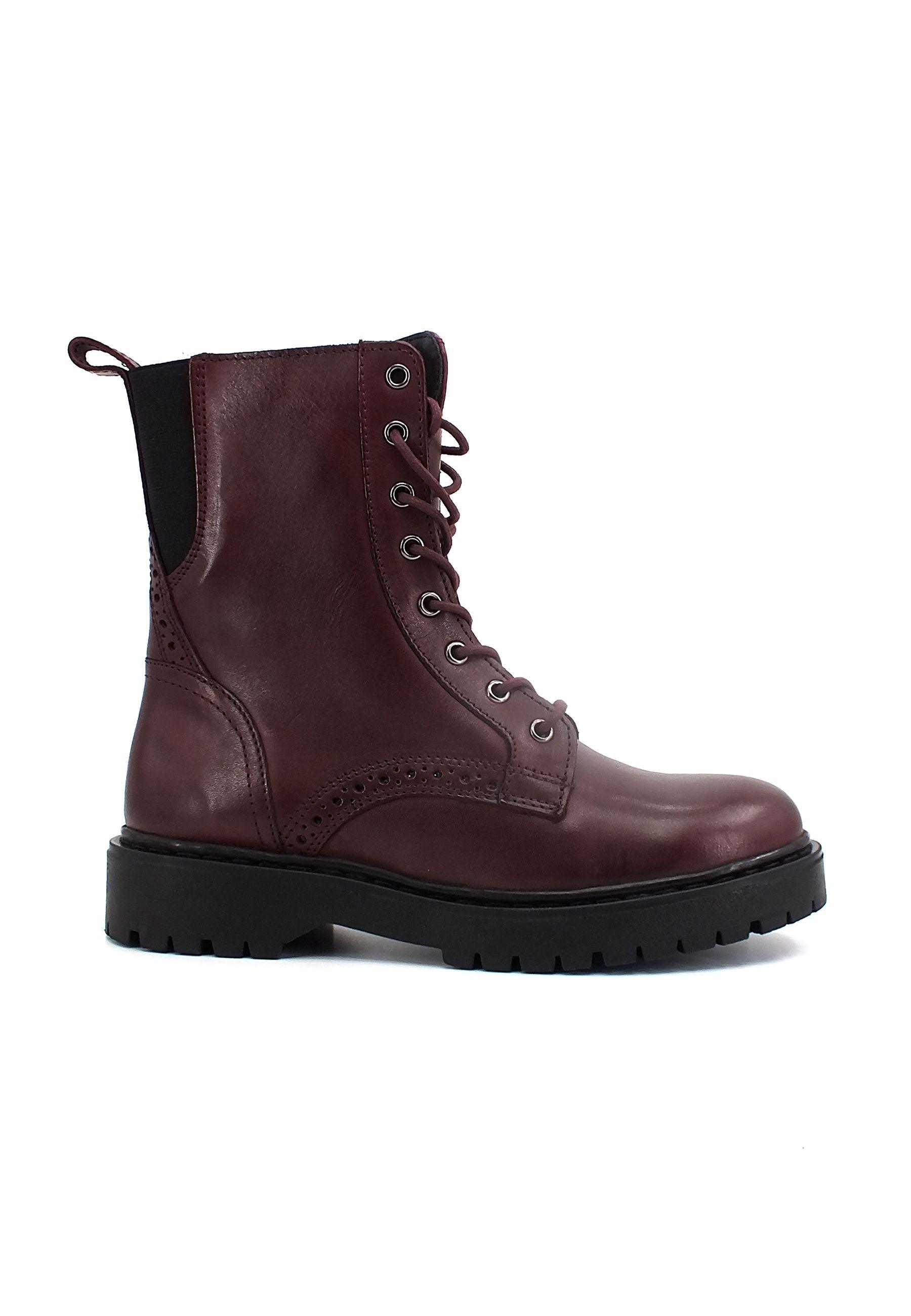 GEOX CDR Stivaletto Anfibio Donna Bordeaux D26QQD00043C7005 - Sandrini Calzature e Abbigliamento