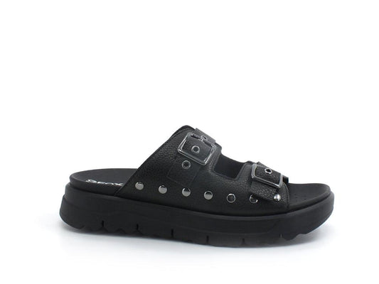 GEOX Ciabatta Fibbie Borchie Xand Nero - Sandrini Calzature e Abbigliamento