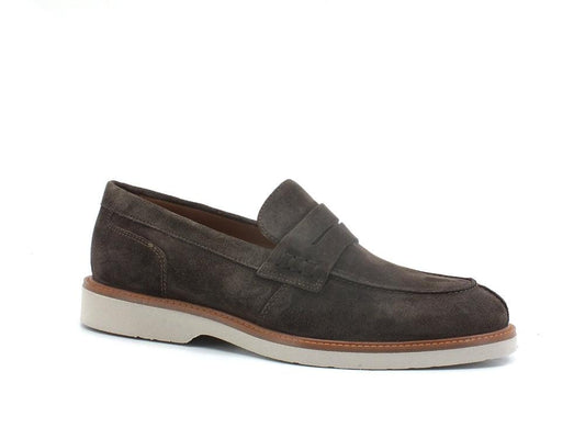 GEOX Gubbio Mocassino Suede Dark Brown U25EED00022C6006 - Sandrini Calzature e Abbigliamento