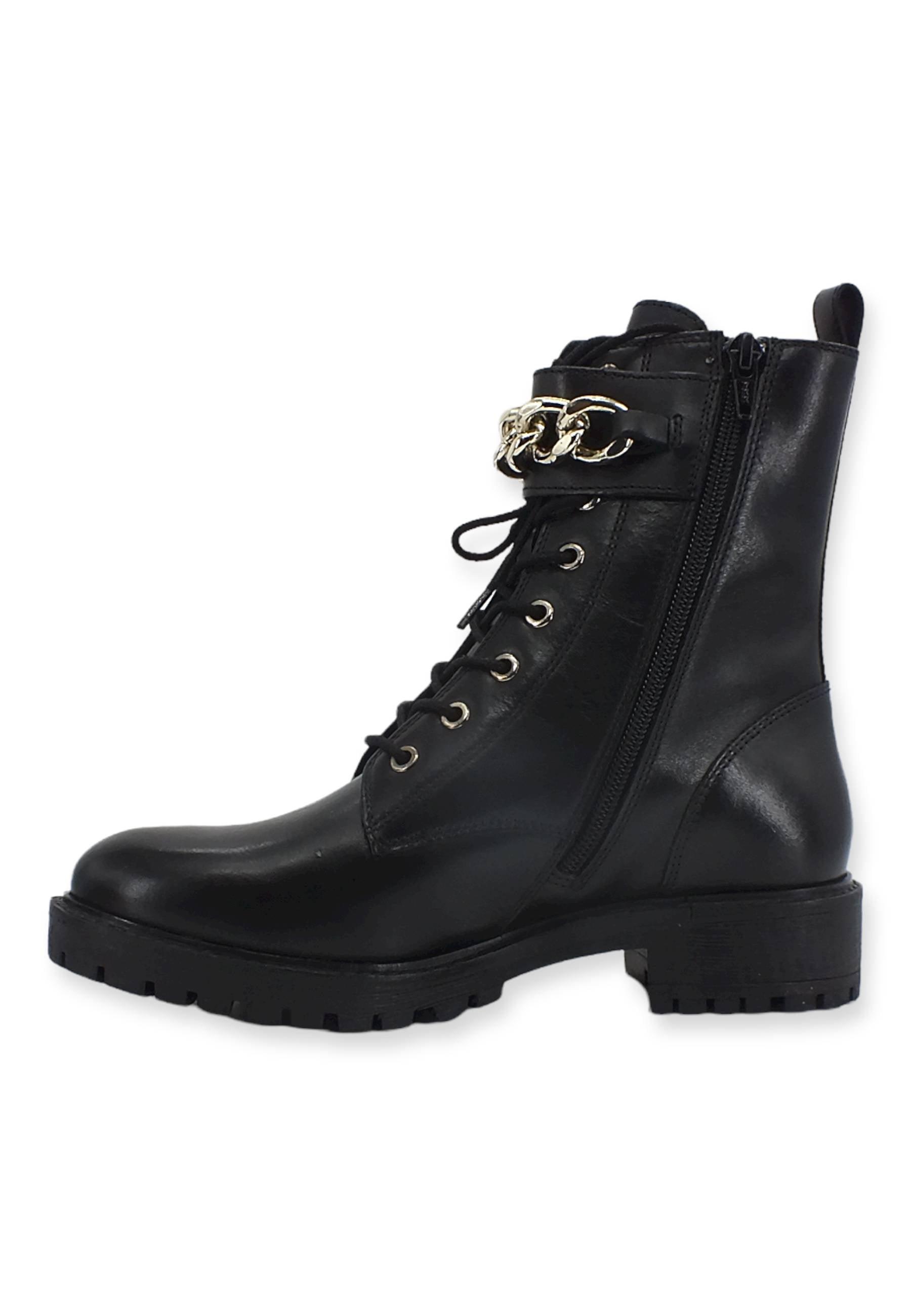 GEOX Hoara Stivaletto Anfibio Donna Black D26FTA00043C9999 - Sandrini Calzature e Abbigliamento