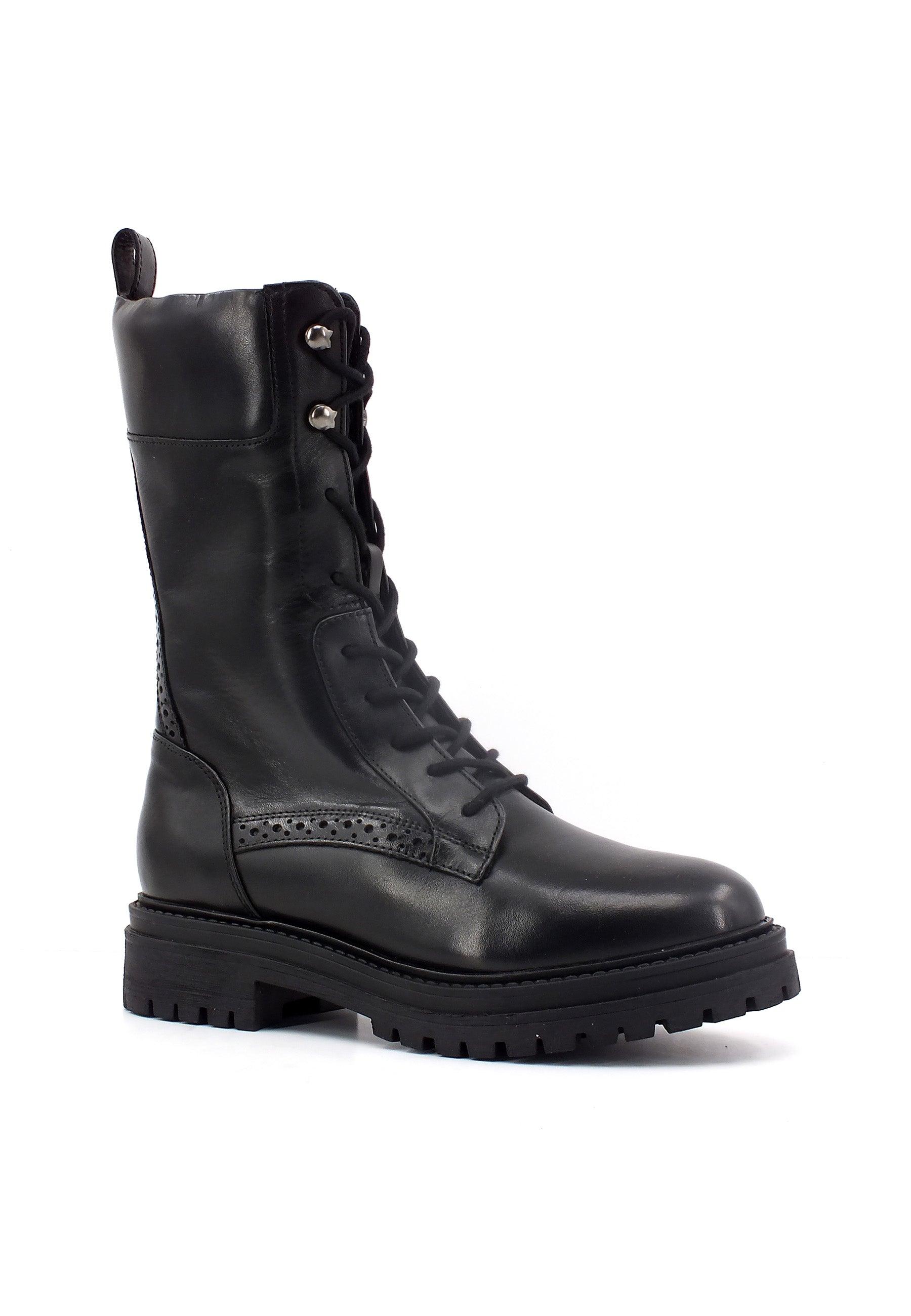 GEOX Iridea Stivaletto Anfibio Pelo Donna Black D36HRJ00043C9999 - Sandrini Calzature e Abbigliamento