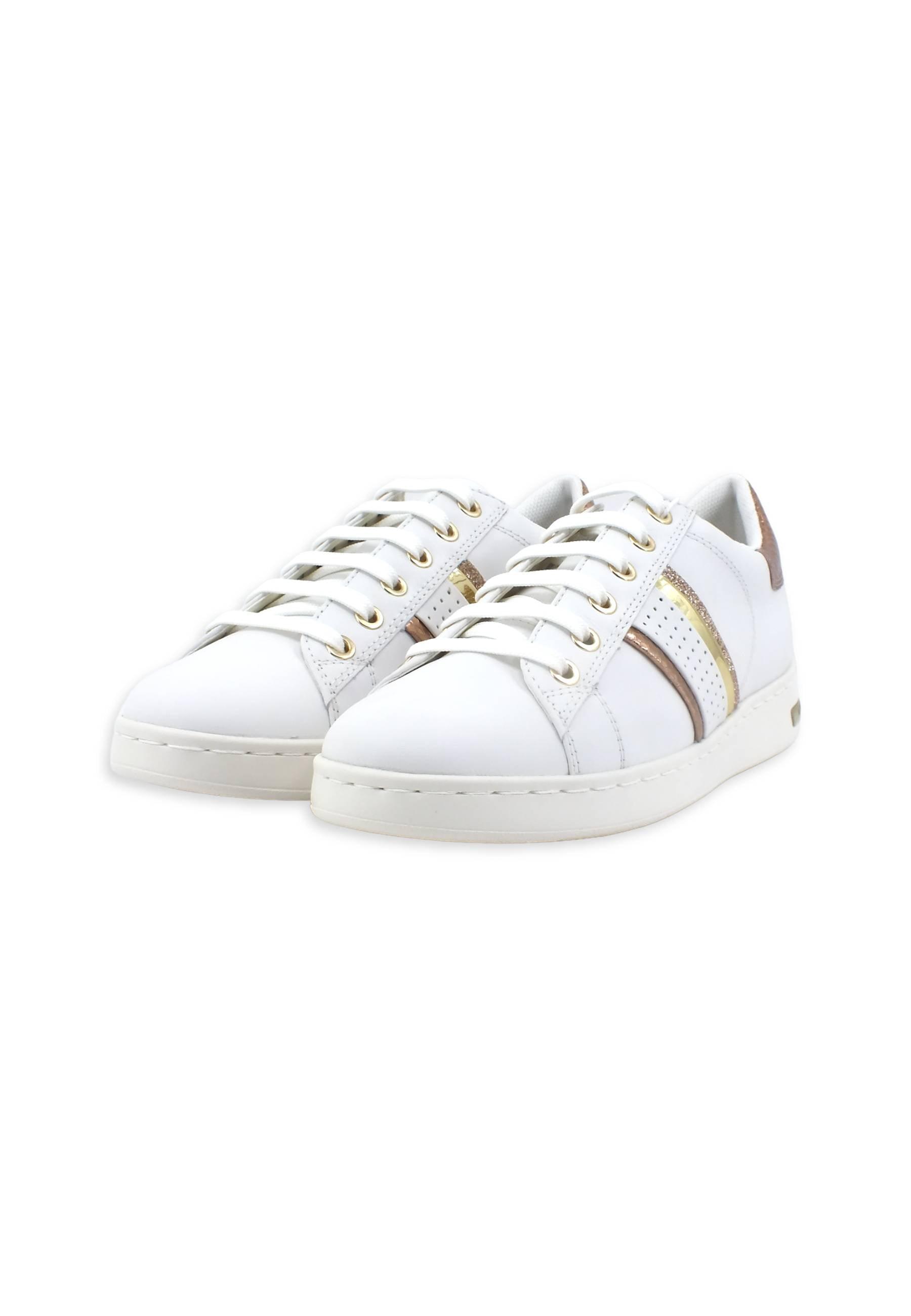 GEOX Jaysen Sneaker Donna White Rosegold D351BB085KYC1ZH8 - Sandrini Calzature e Abbigliamento