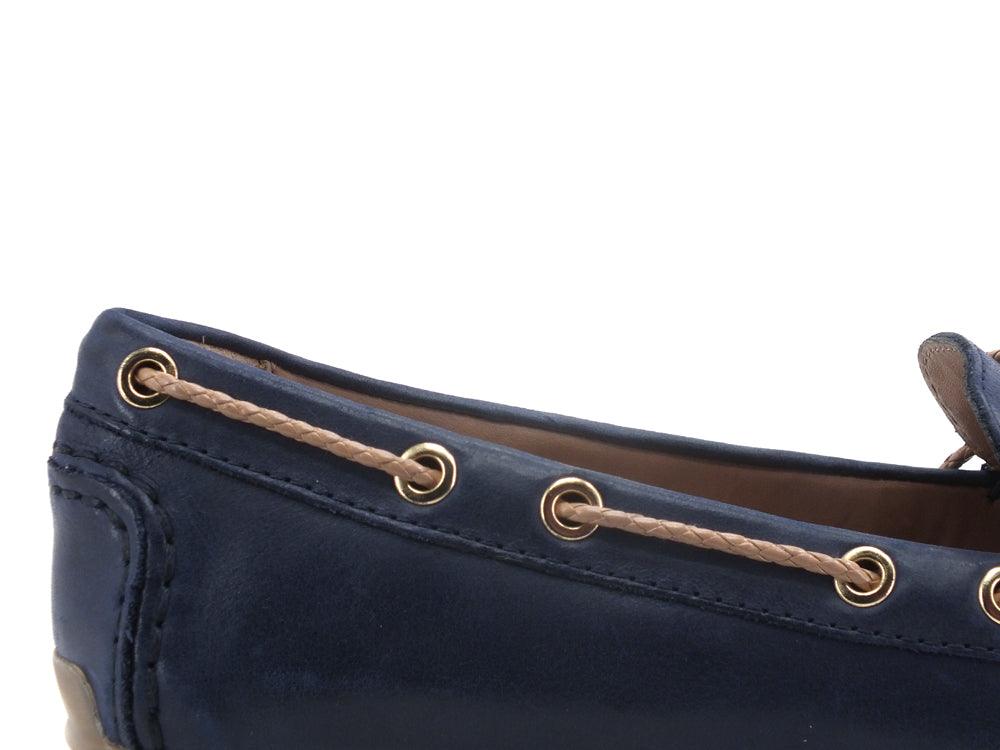 GEOX Mocassino Fiocco Leelyan Blu Sabbia - Sandrini Calzature e Abbigliamento